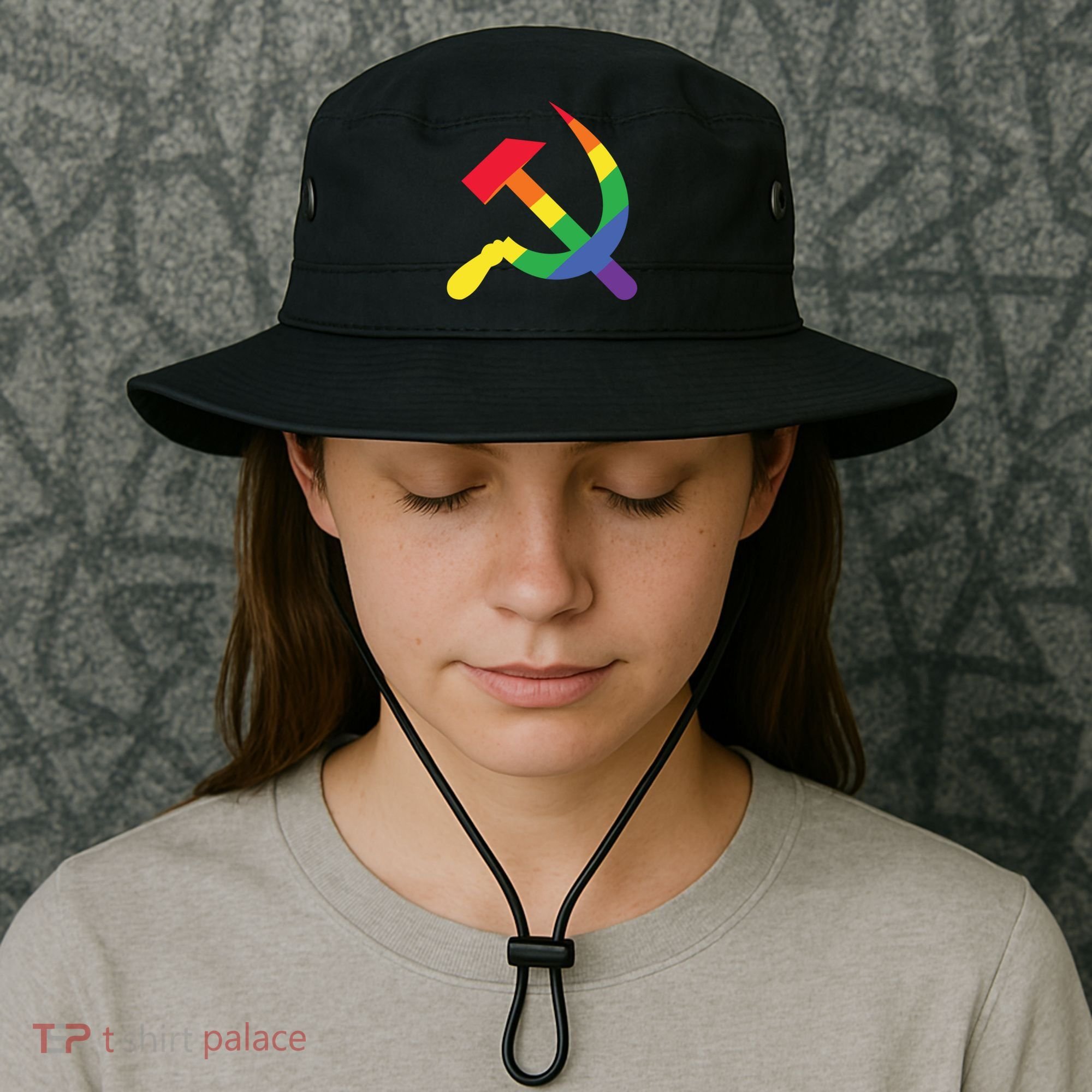 Soviet Union Communist Flag Hammer And Sickle Lgbtq Rainbow Gift Bucket Hat