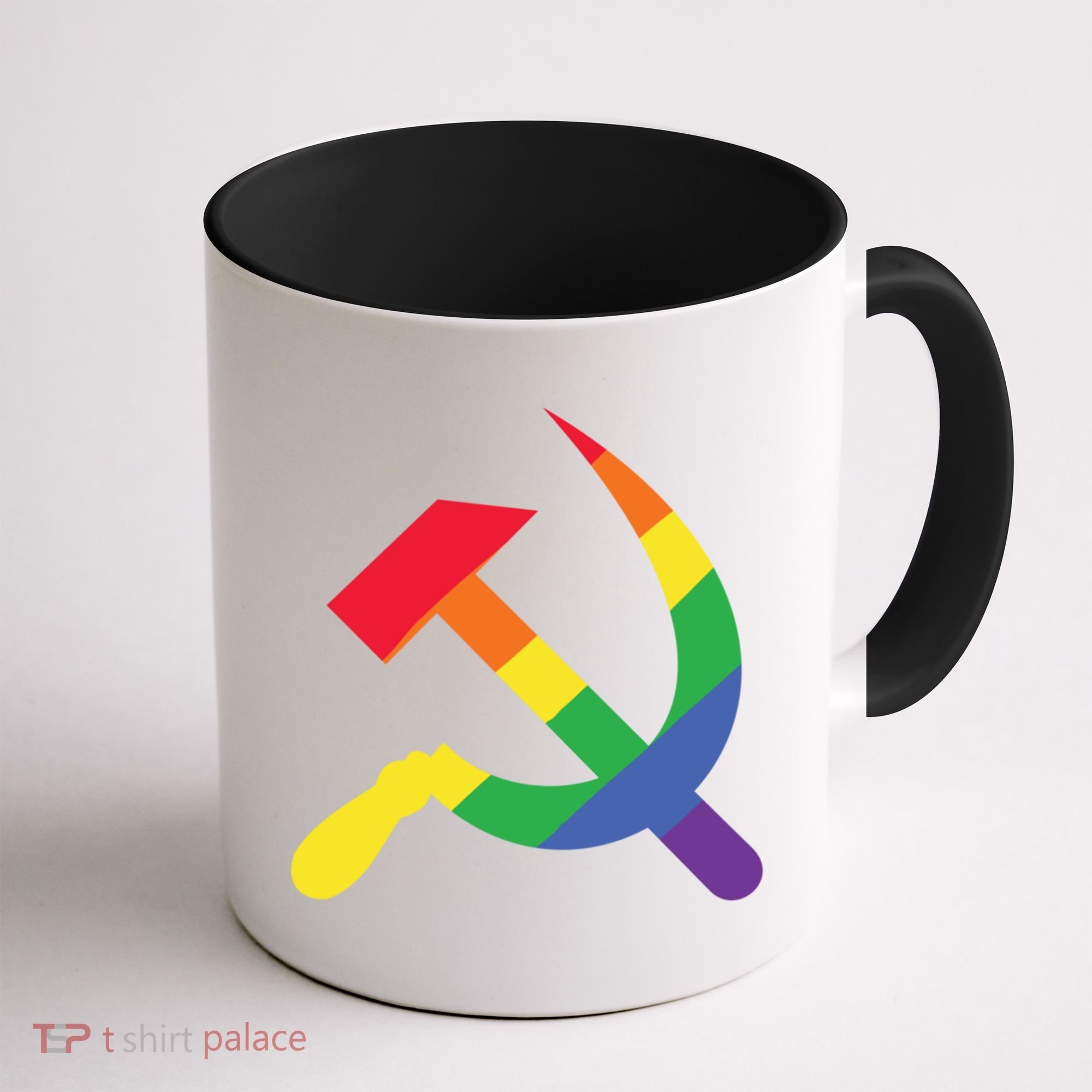 Soviet Union Communist Flag Hammer And Sickle Lgbtq Rainbow Gift Coffee Mug