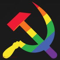 Soviet Union Communist Flag Hammer And Sickle Lgbtq Rainbow Gift Ornament thumb 1