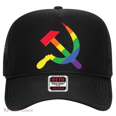 Soviet Union Communist Flag Hammer And Sickle Lgbtq Rainbow Gift Hat