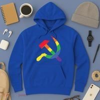 Soviet Union Communist Flag Hammer And Sickle Lgbtq Rainbow Gift Hoodie thumb 3
