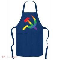Soviet Union Communist Flag Hammer And Sickle Lgbtq Rainbow Gift Apron thumb 0