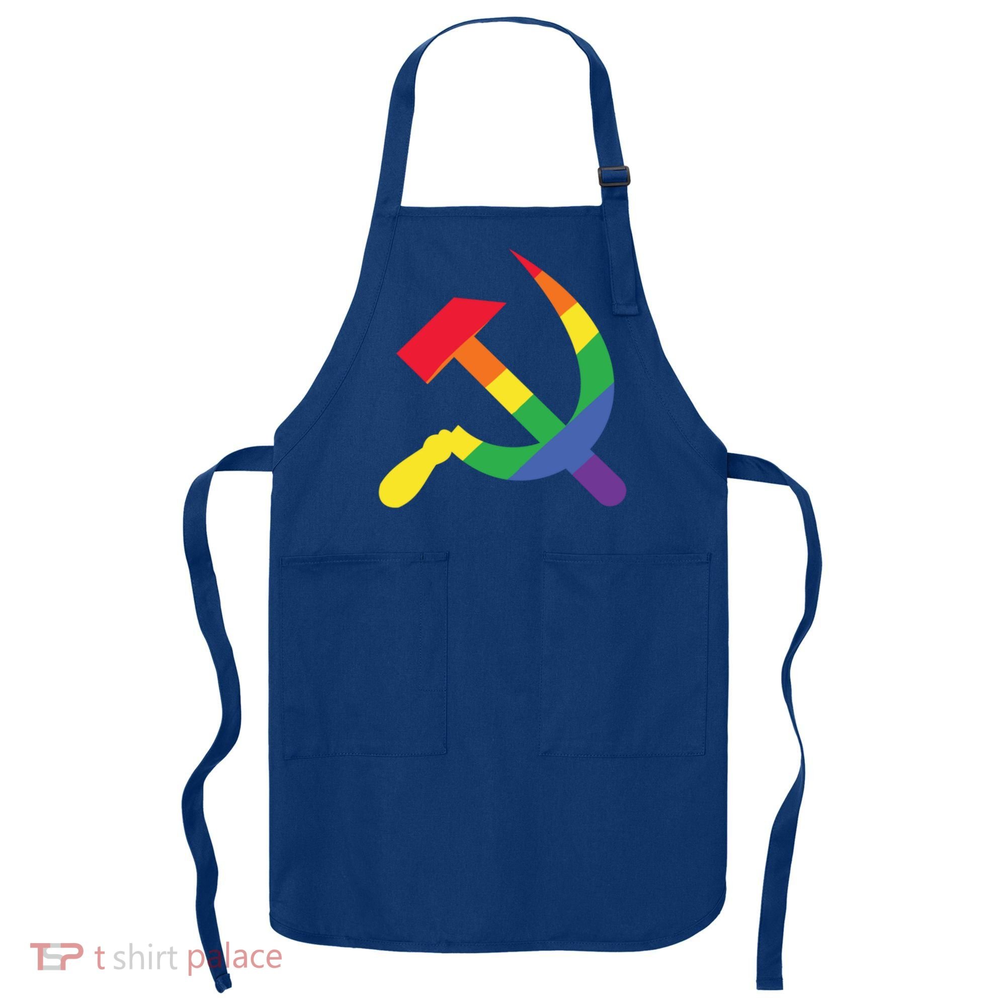 Soviet Union Communist Flag Hammer And Sickle Lgbtq Rainbow Gift Apron