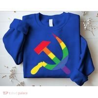Soviet Union Communist Flag Hammer And Sickle Lgbtq Rainbow Gift Sweatshirt thumb 2