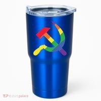 Soviet Union Communist Flag Hammer And Sickle Lgbtq Rainbow Gift Tumbler thumb 0