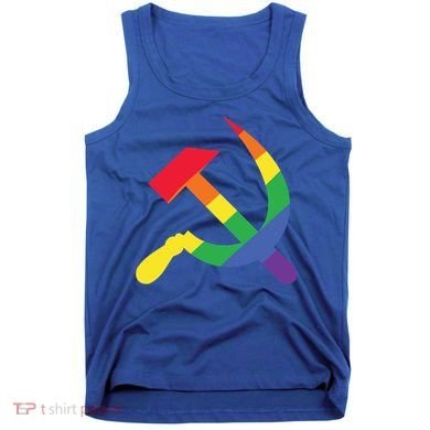 Soviet Union Communist Flag Hammer And Sickle Lgbtq Rainbow Gift Tank Top