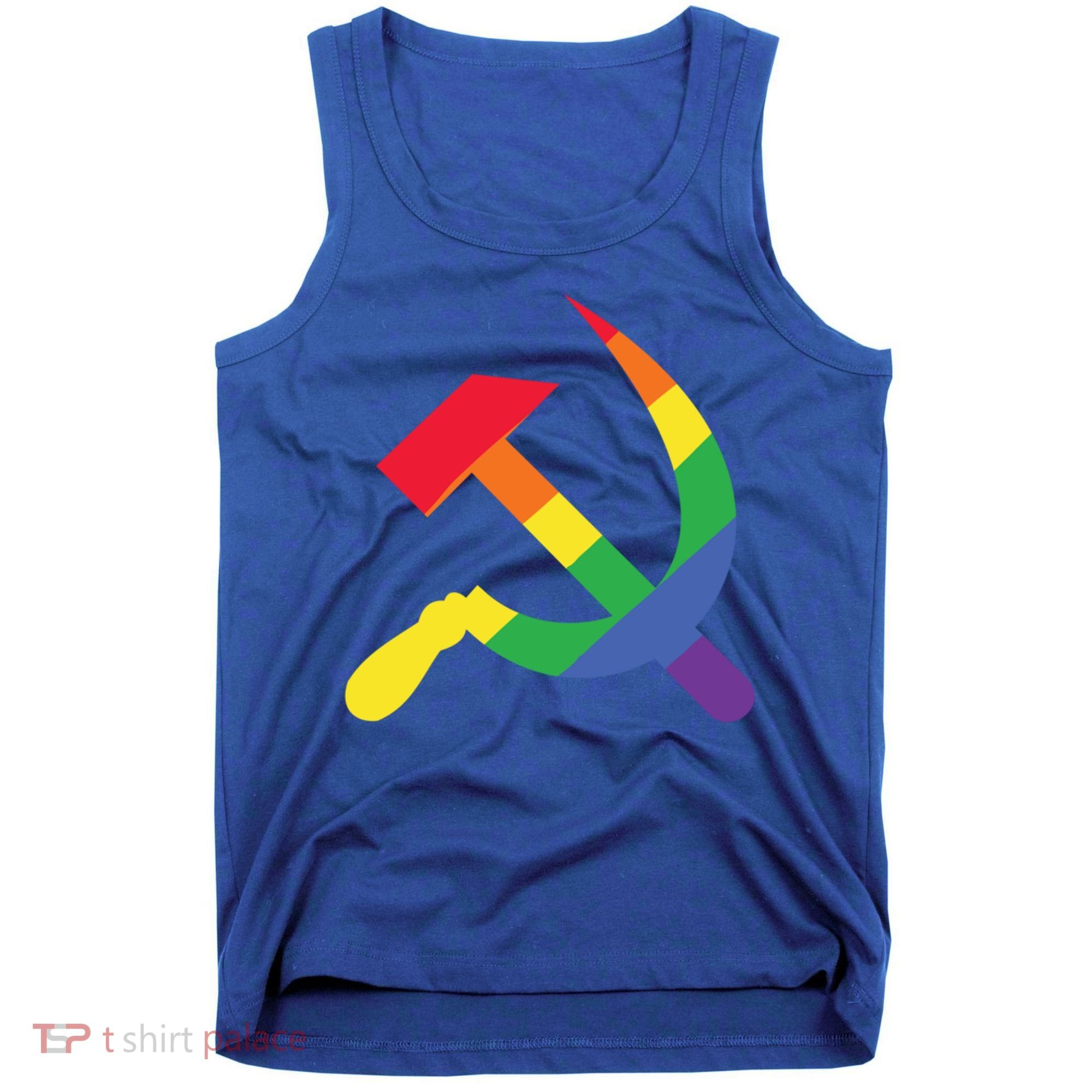 Soviet Union Communist Flag Hammer And Sickle Lgbtq Rainbow Gift Tank Top