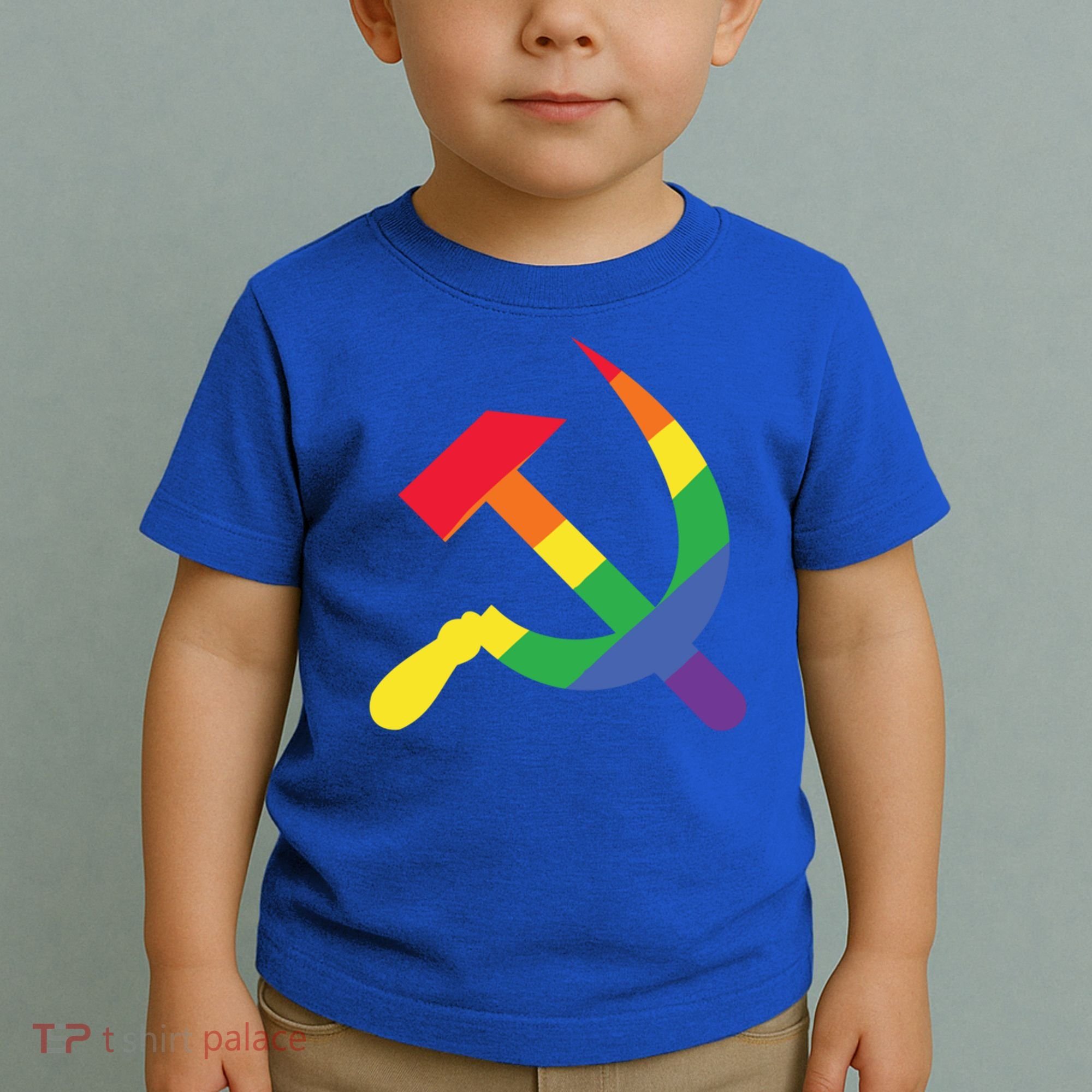 Soviet Union Communist Flag Hammer And Sickle Lgbtq Rainbow Gift Toddler T-Shirt