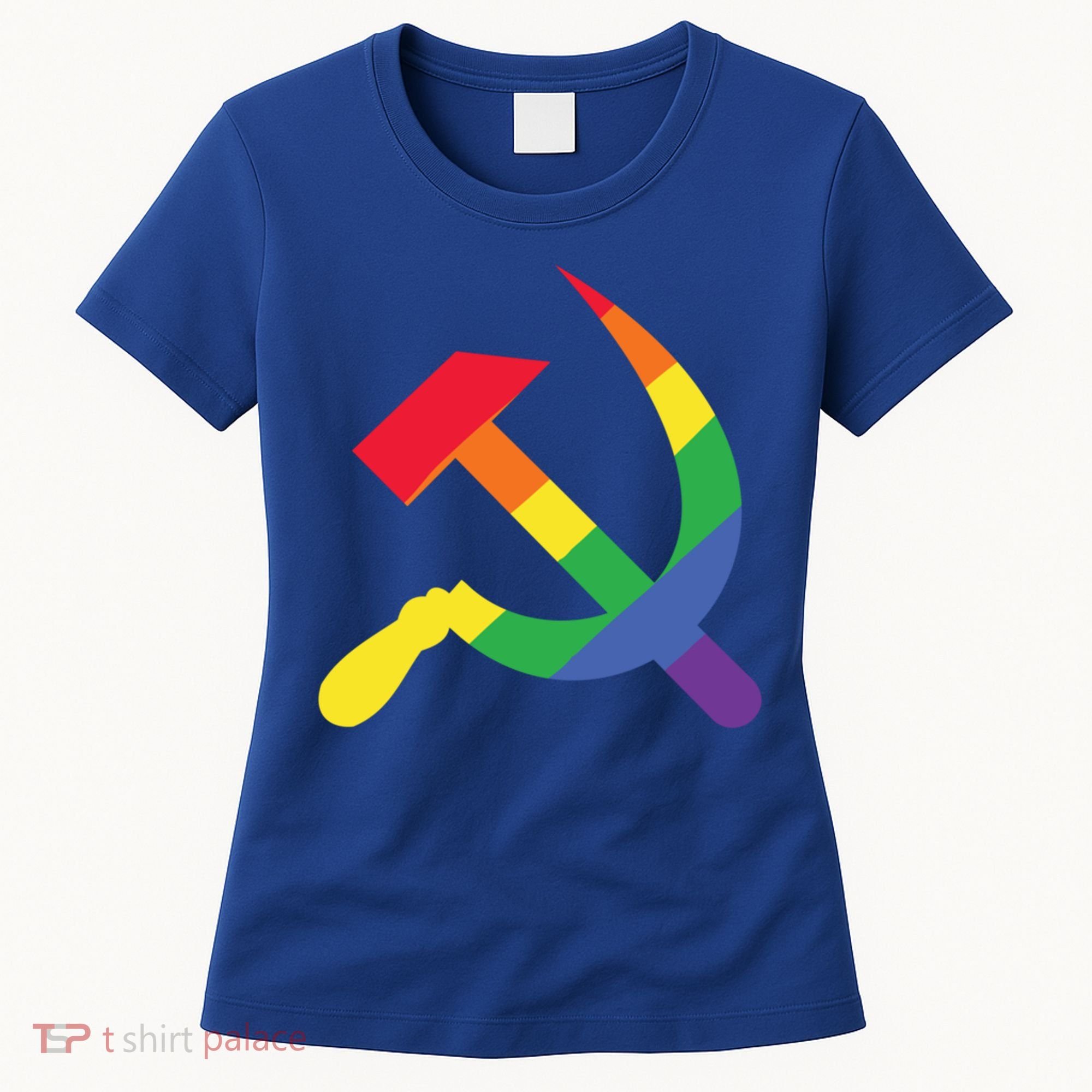 Soviet Union Communist Flag Hammer And Sickle Lgbtq Rainbow Gift Women's T-Shirt