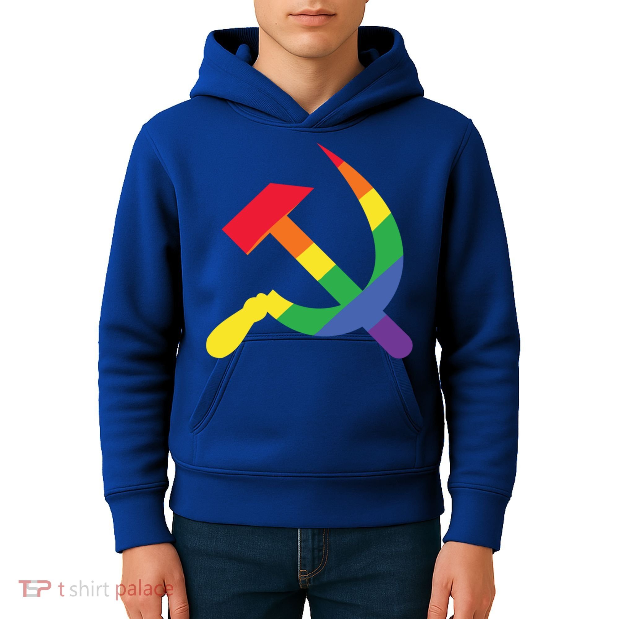 Soviet Union Communist Flag Hammer And Sickle Lgbtq Rainbow Gift Kids Hoodie