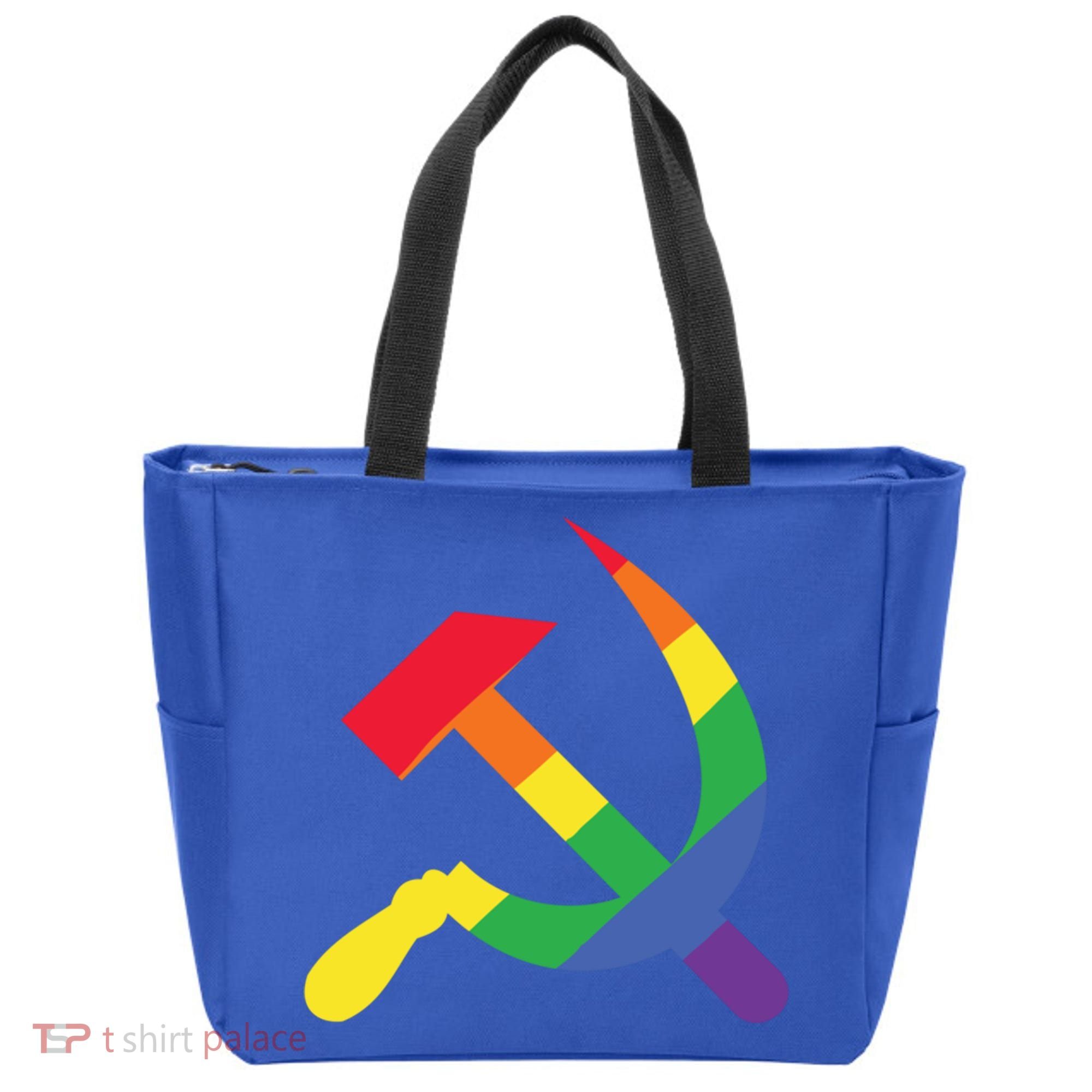 Soviet Union Communist Flag Hammer And Sickle Lgbtq Rainbow Gift Tote Bag