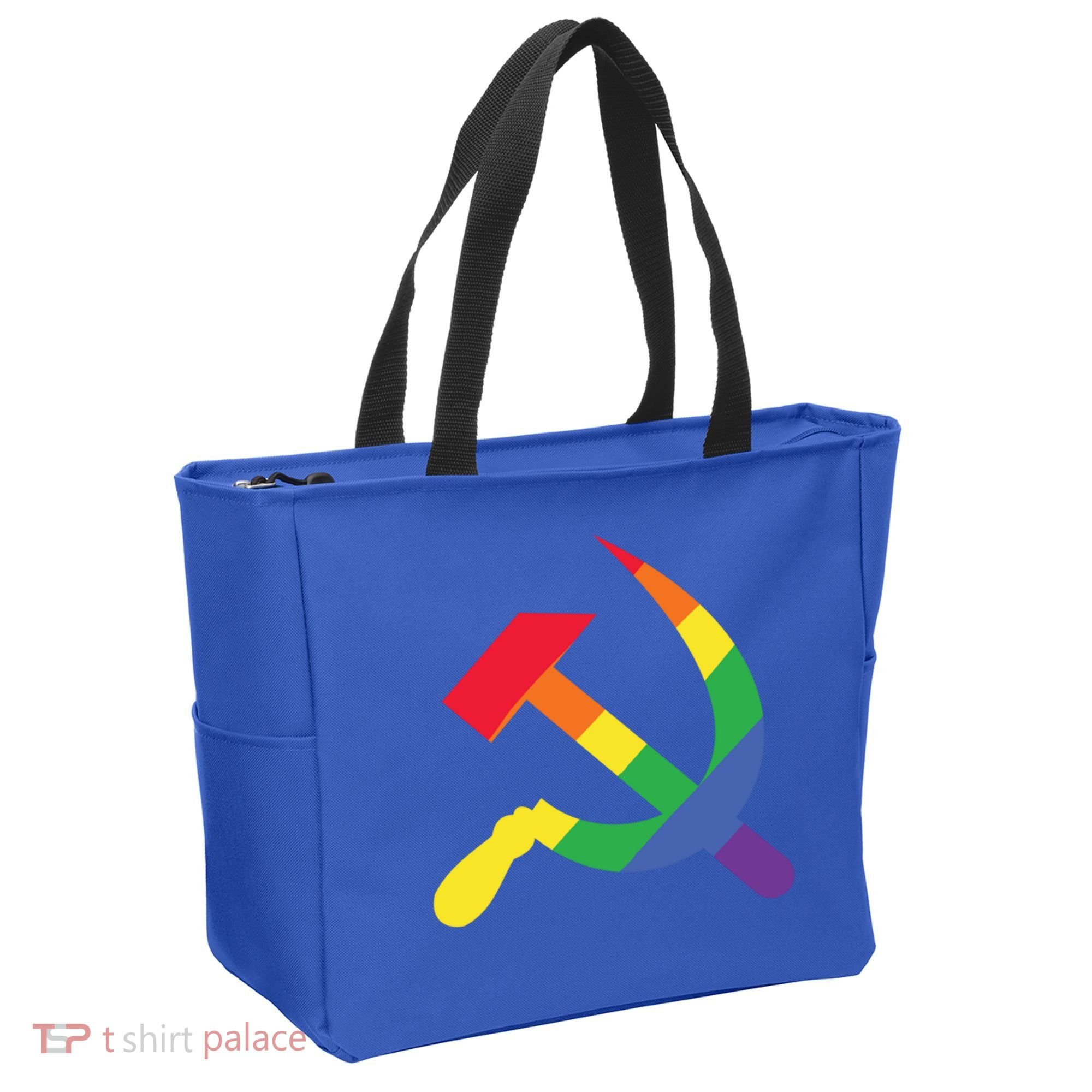 Soviet Union Communist Flag Hammer And Sickle Lgbtq Rainbow Gift Tote Bag