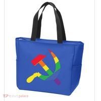 Soviet Union Communist Flag Hammer And Sickle Lgbtq Rainbow Gift Tote Bag thumb 3