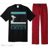 Swimming Ugly Christmas Sweater For Swimmer Cool Gift Pajama Set thumb 0