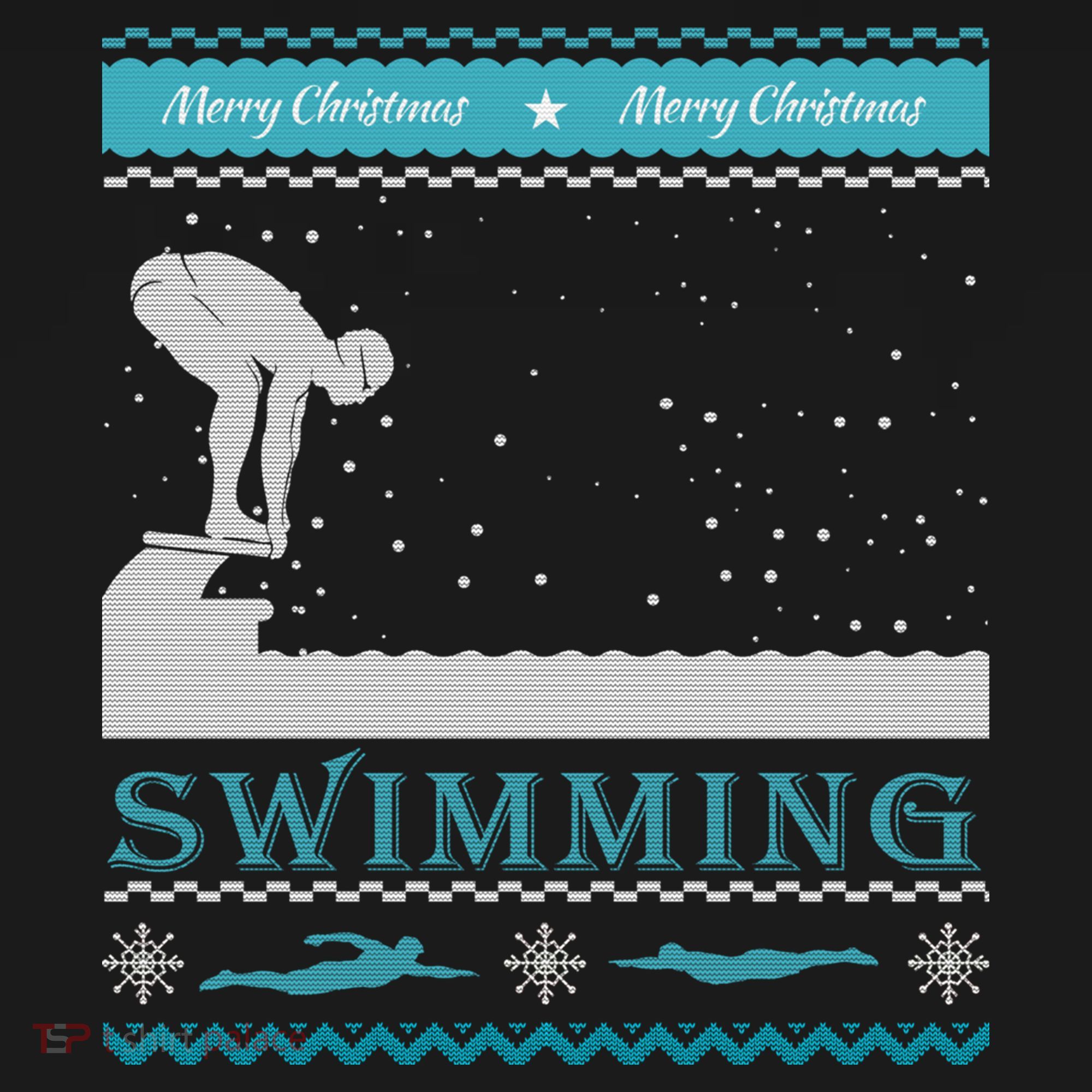 Swimming Ugly Christmas Sweater For Swimmer Cool Gift Women's Hoodie