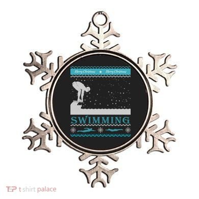 Swimming Ugly Christmas Sweater For Swimmer Cool Gift Ornament