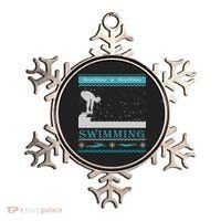 Swimming Ugly Christmas Sweater For Swimmer Cool Gift Ornament thumb 0