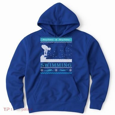 Swimming Ugly Christmas Sweater For Swimmer Cool Gift Hoodie