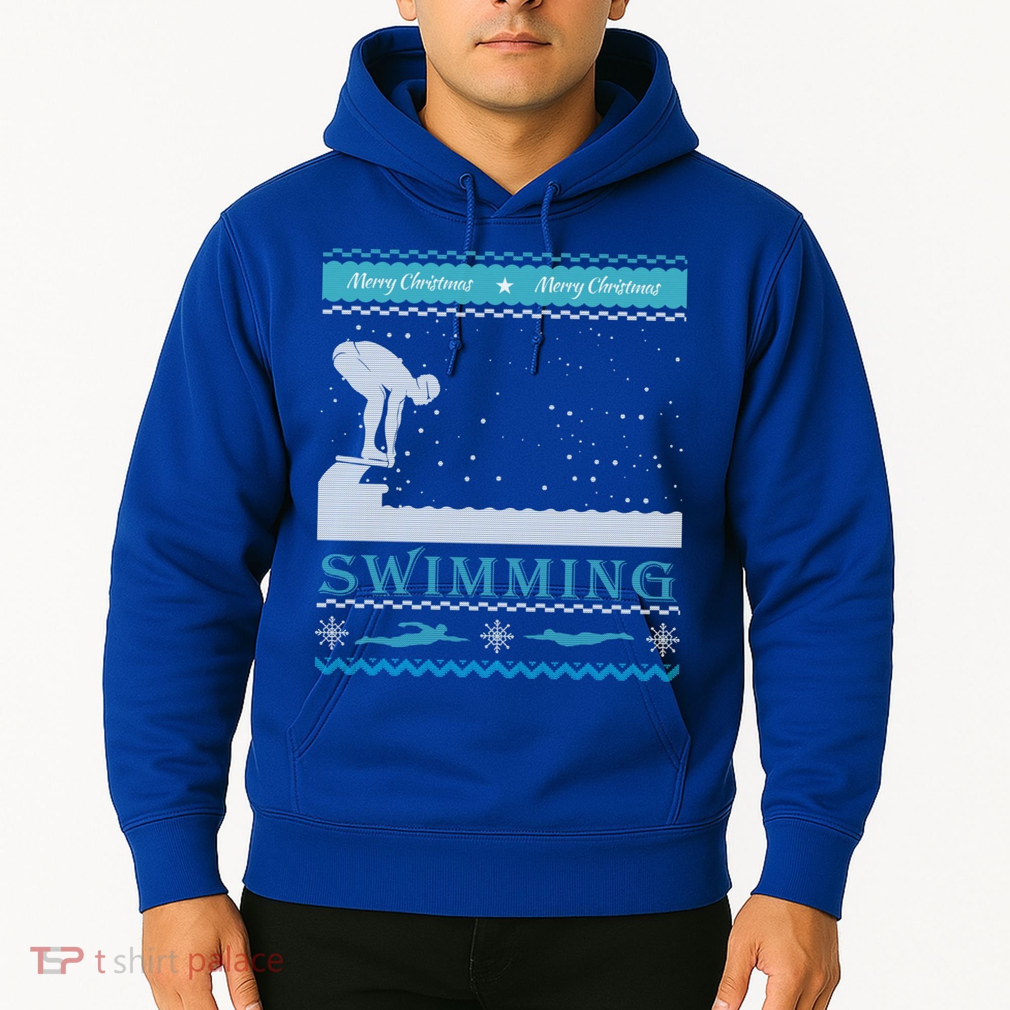 Swimming Ugly Christmas Sweater For Swimmer Cool Gift Hoodie