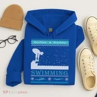 Swimming Ugly Christmas Sweater For Swimmer Cool Gift Hoodie thumb 4