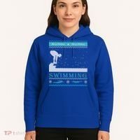Swimming Ugly Christmas Sweater For Swimmer Cool Gift Hoodie thumb 5