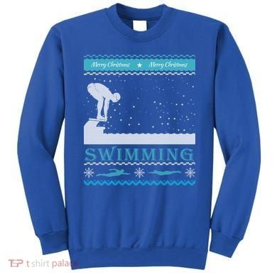 Swimming Ugly Christmas Sweater For Swimmer Cool Gift Sweatshirt