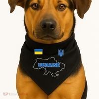 Support Ukraine Country Map USA-Made Doggie Bandana thumb 1