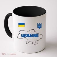 Support Ukraine Country Map Coffee Mug thumb 0