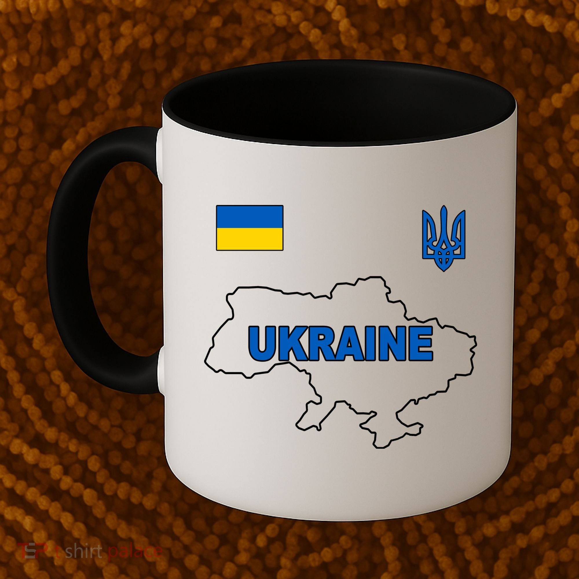 Support Ukraine Country Map Coffee Mug