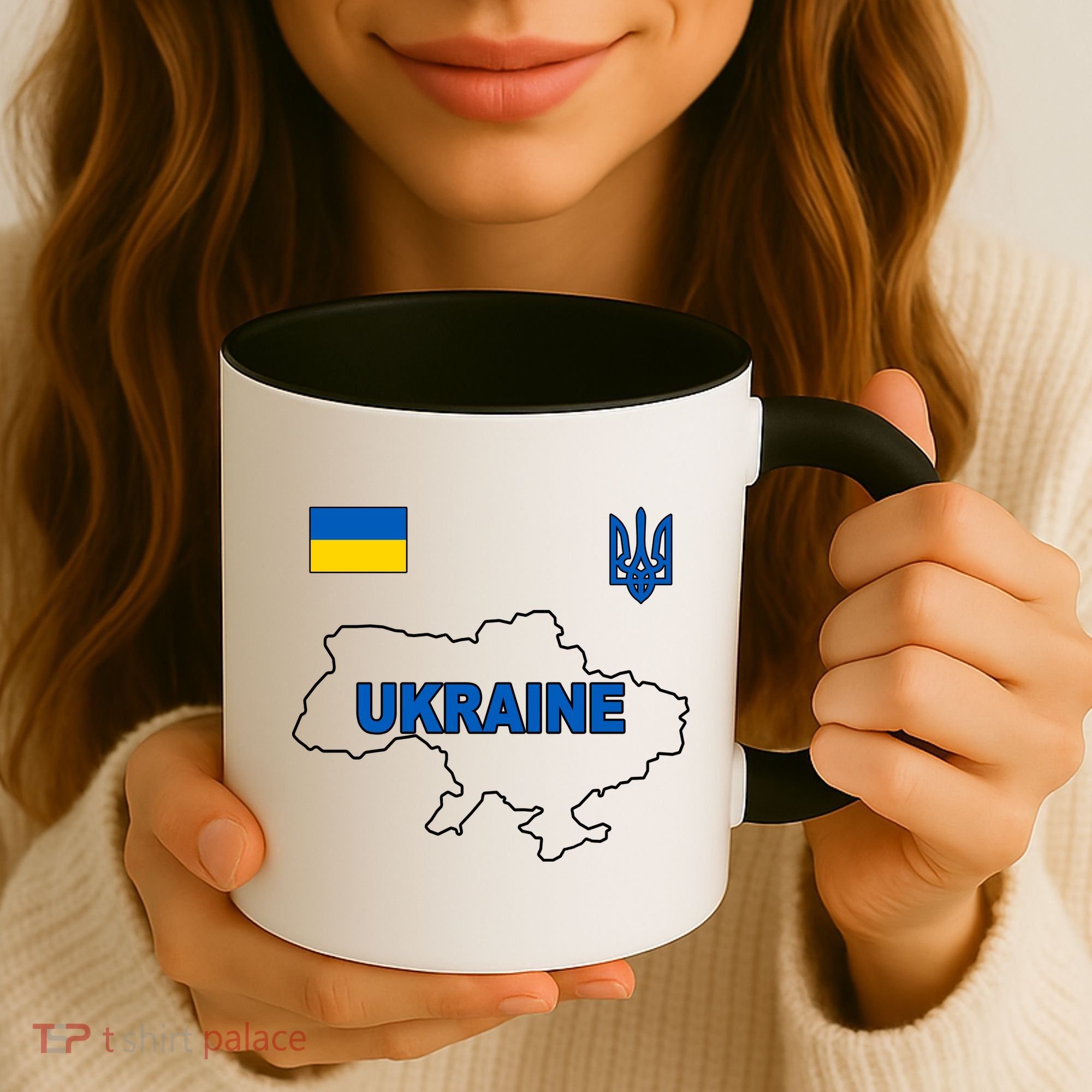 Support Ukraine Country Map Coffee Mug