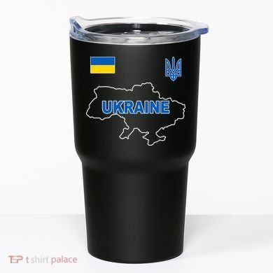 Support Ukraine Country Map Tumbler