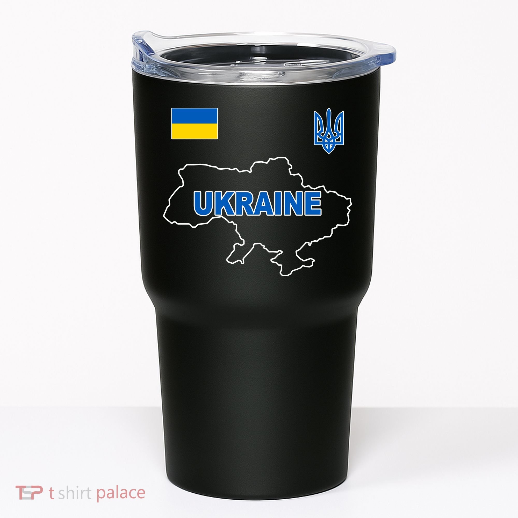 Support Ukraine Country Map Tumbler