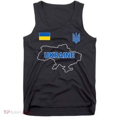 Support Ukraine Country Map Tank Top