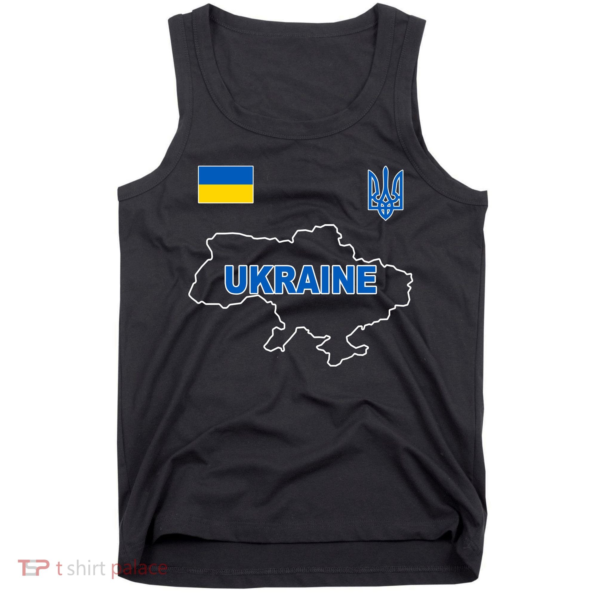 Support Ukraine Country Map Tank Top