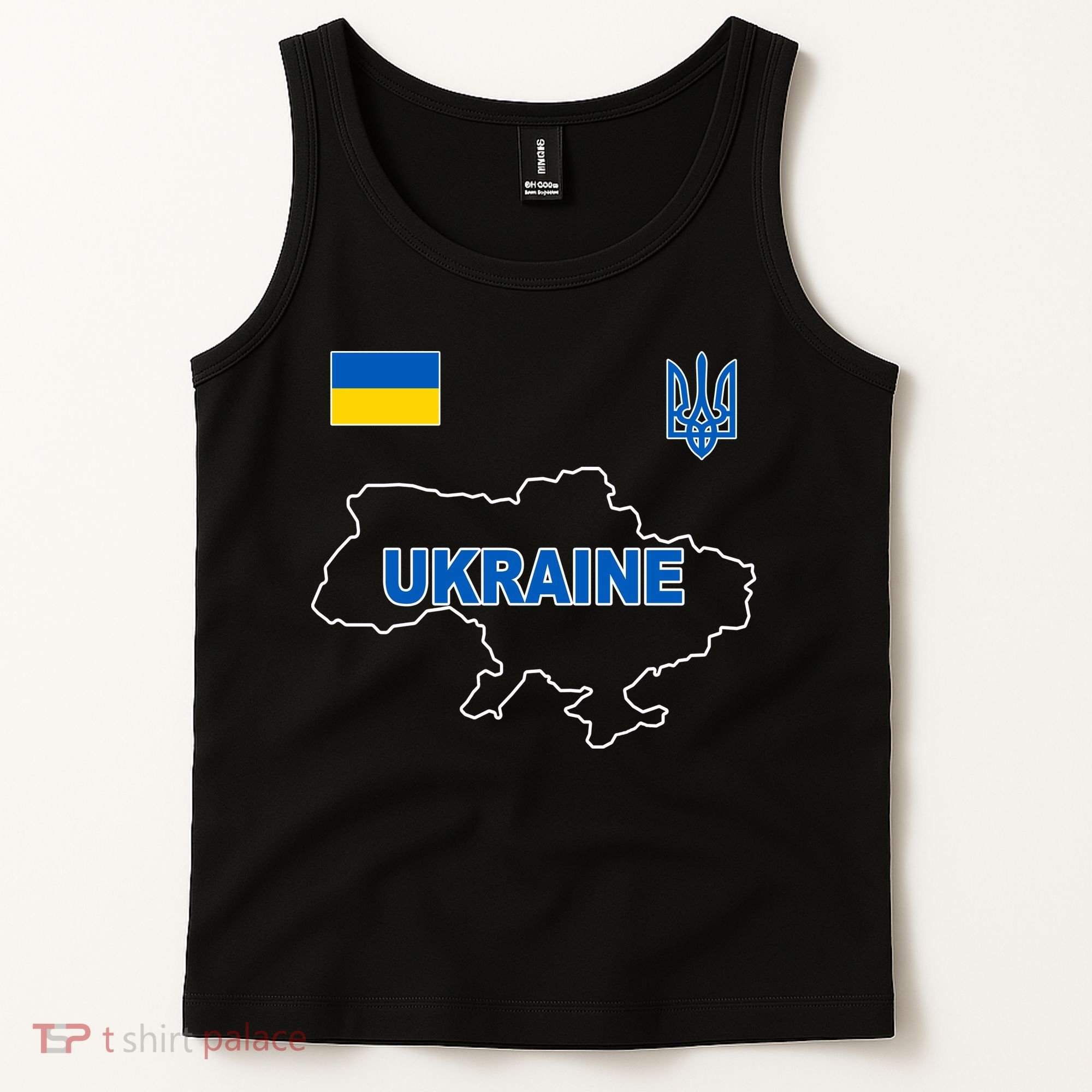 Support Ukraine Country Map Tank Top