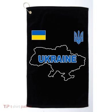 Support Ukraine Country Map Golf Towel