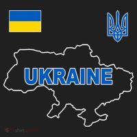 Support Ukraine Country Map Golf Towel thumb 3