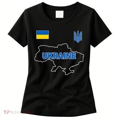 Support Ukraine Country Map Women's T-Shirt
