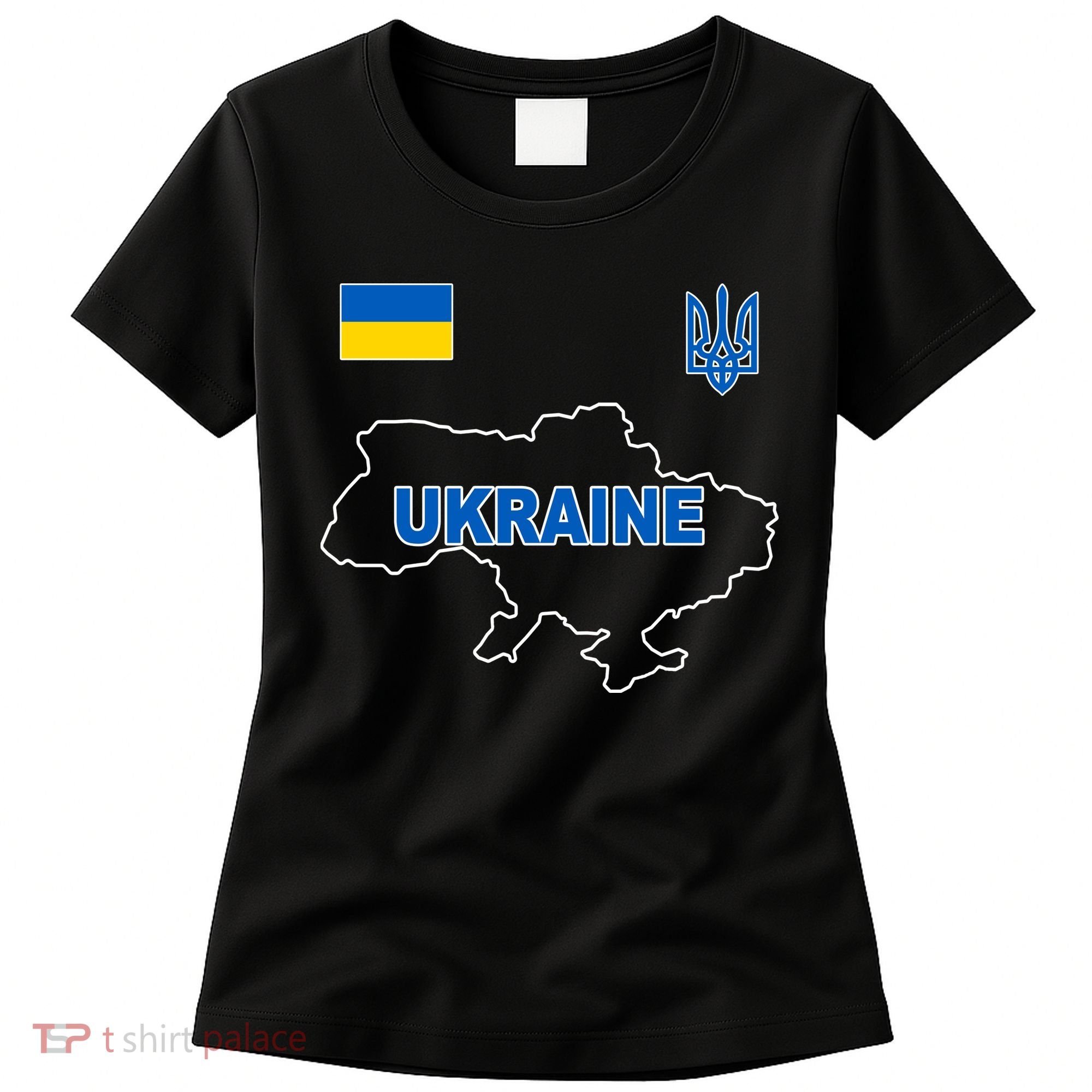 Support Ukraine Country Map Women's T-Shirt
