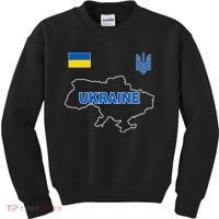 Support Ukraine Country Map Kids Sweatshirt thumb 0