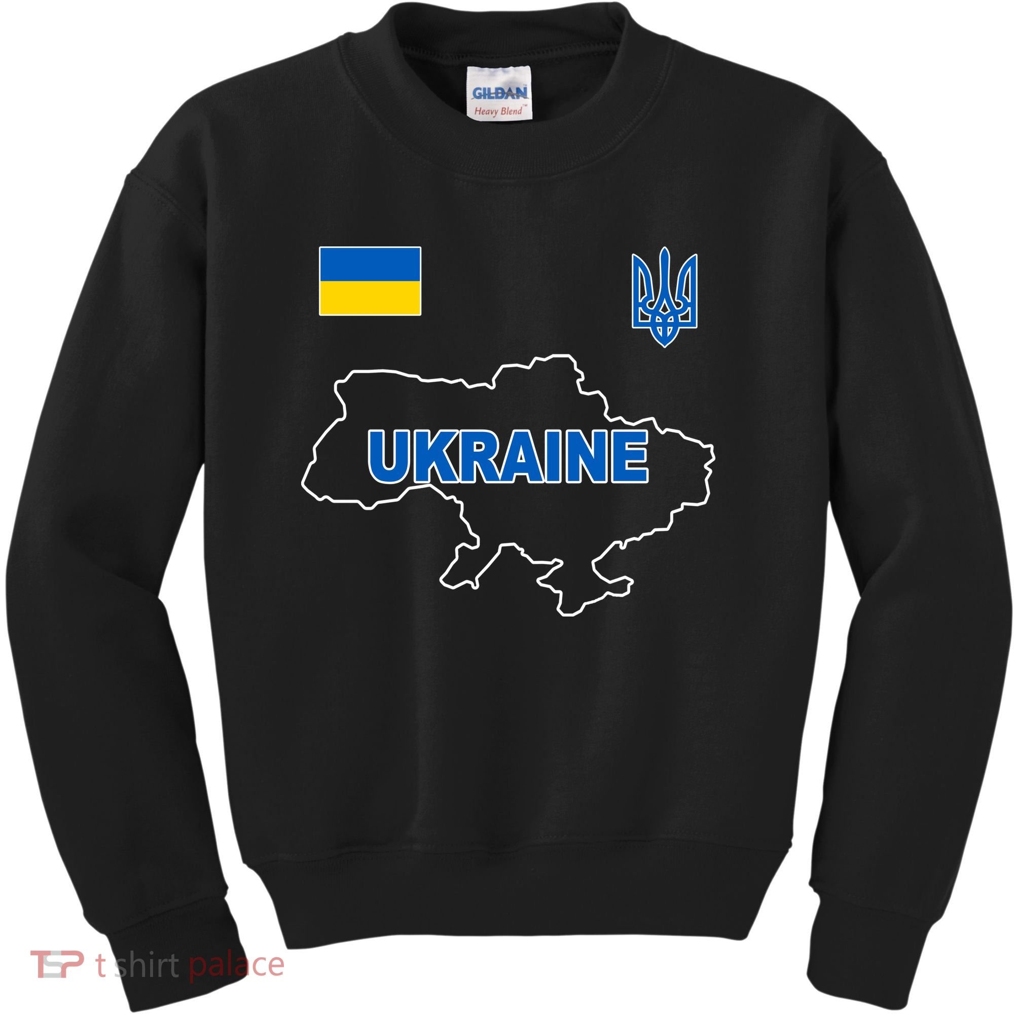 Support Ukraine Country Map Kids Sweatshirt