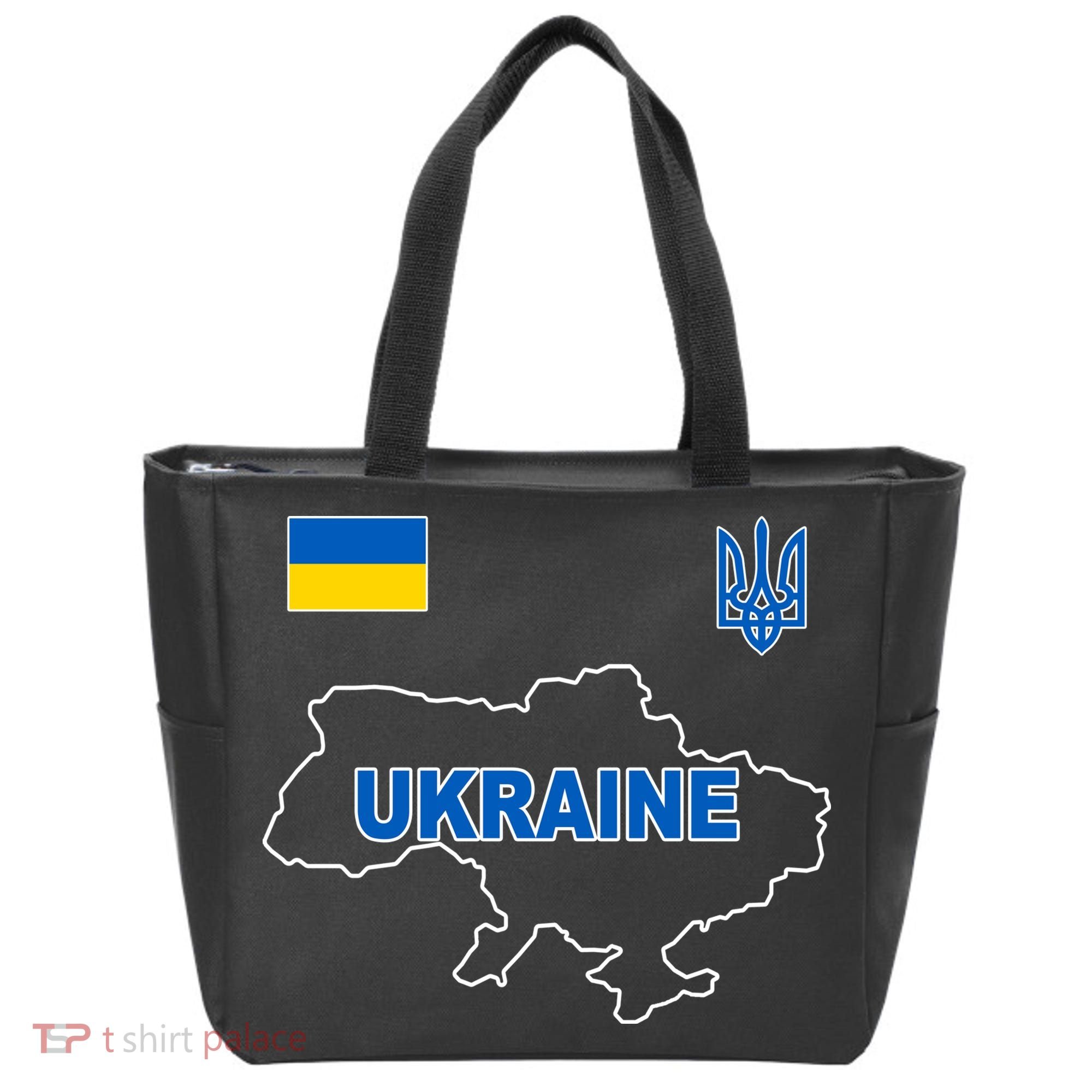 Support Ukraine Country Map Tote Bag
