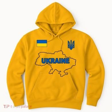 Support Ukraine Country Map Hoodie