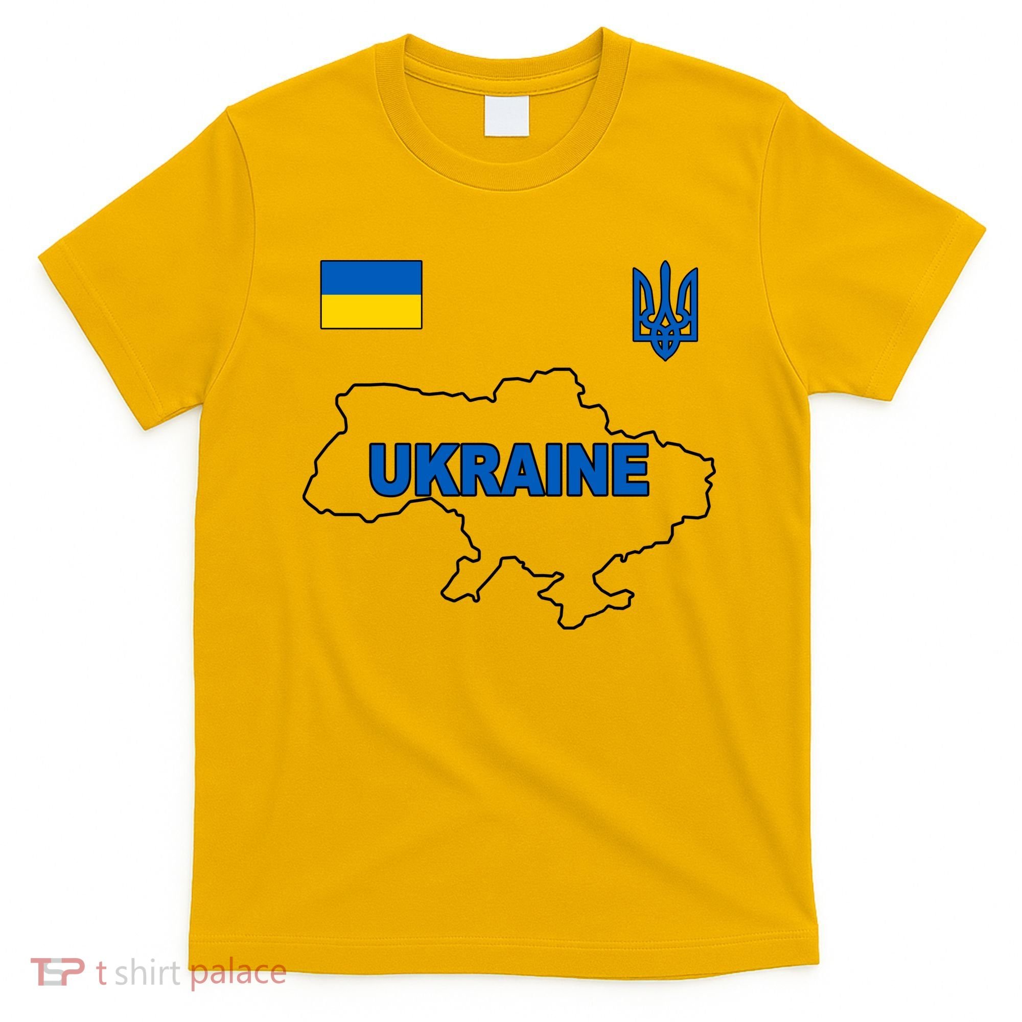 Support Ukraine Country Map T-Shirt
