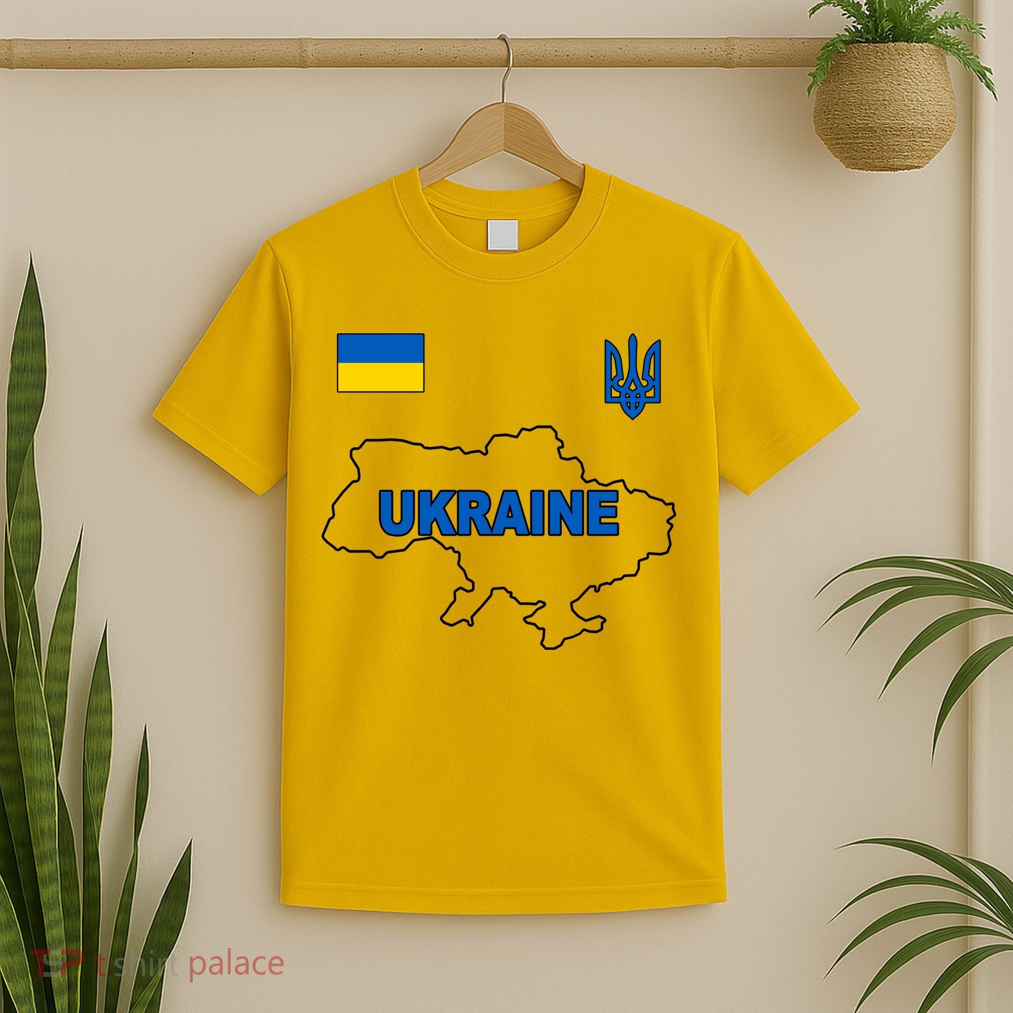 Support Ukraine Country Map T-Shirt