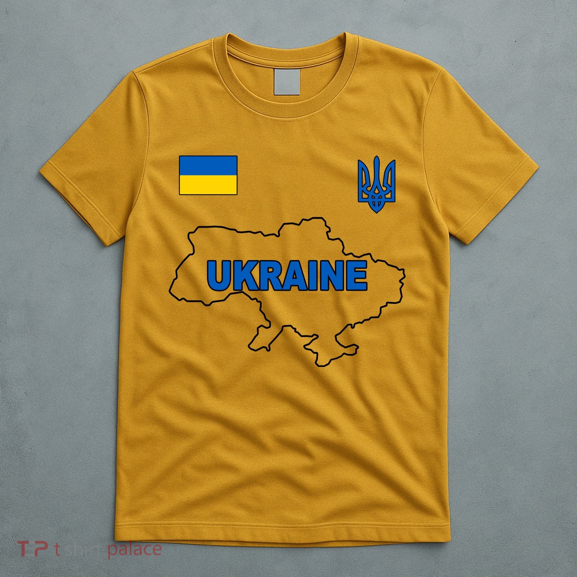Support Ukraine Country Map T-Shirt