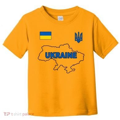 Support Ukraine Country Map Toddler T-Shirt