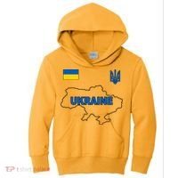 Support Ukraine Country Map Kids Hoodie thumb 0