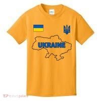 Support Ukraine Country Map Kids T-Shirt thumb 0