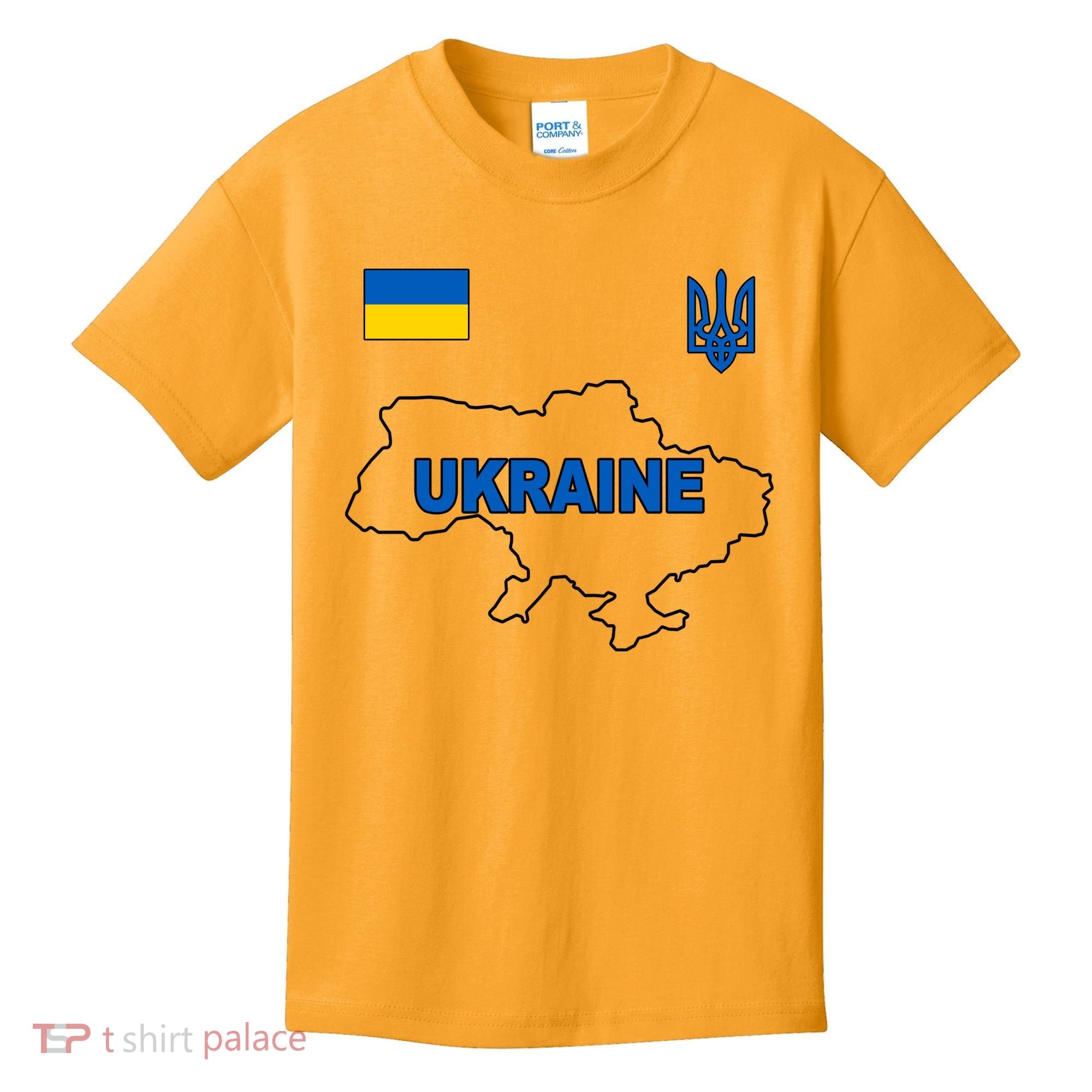 Support Ukraine Country Map Kids T-Shirt
